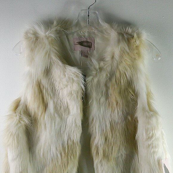 Forever 21 - Faux Fur Cream/Beige Vest - Small - Picture 3 of 6